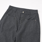 Tailored High Waist Wide Leg Striped Pants