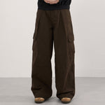 Vintage Brown Oversized Pocket Cargo Pants