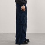 Vintage Wash Wide Leg Cargo Pants