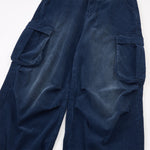 Vintage Wash Wide Leg Cargo Pants