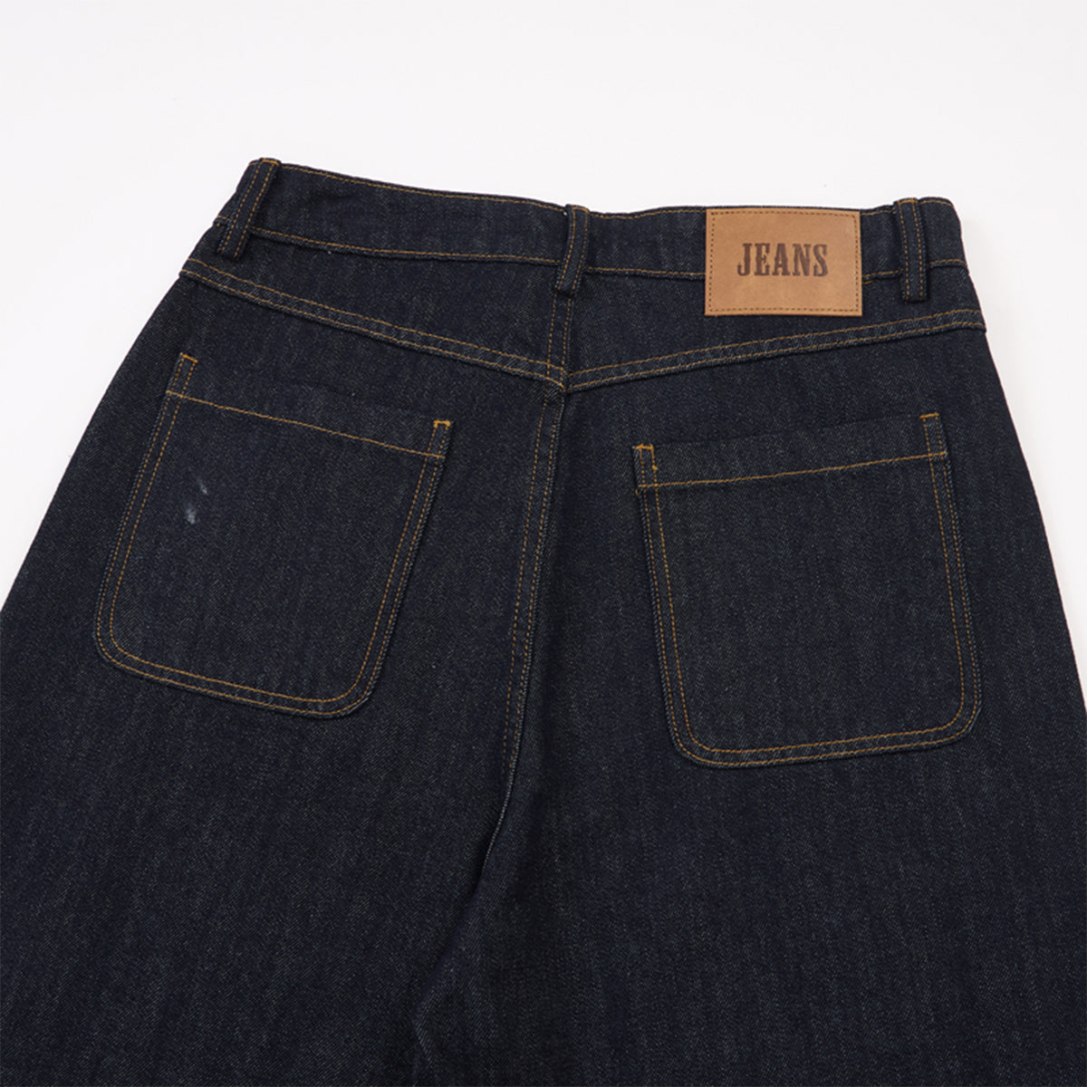 Wide Leg Contrast Stripe Denim Jeans