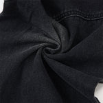 Artistic Patchwork Vintage Black Wide Leg Jeans