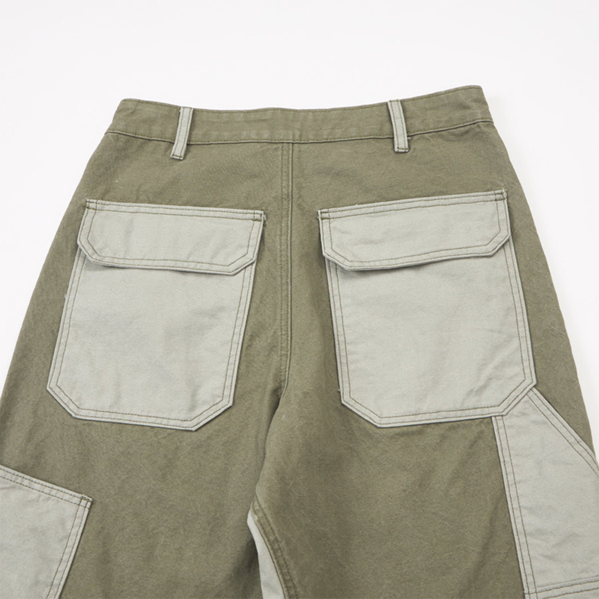 Cargo Contrast Pocket Loose Fit Pants