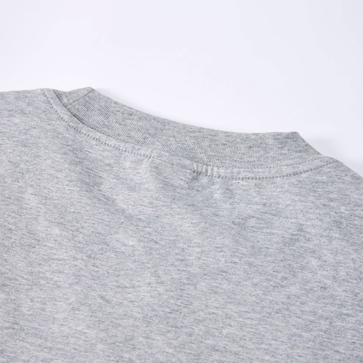 Oversized Minimal Tee Raw Edge Contrast Stitching