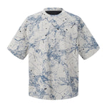 Burnout Plum Dye Artistic Color-Block Tee