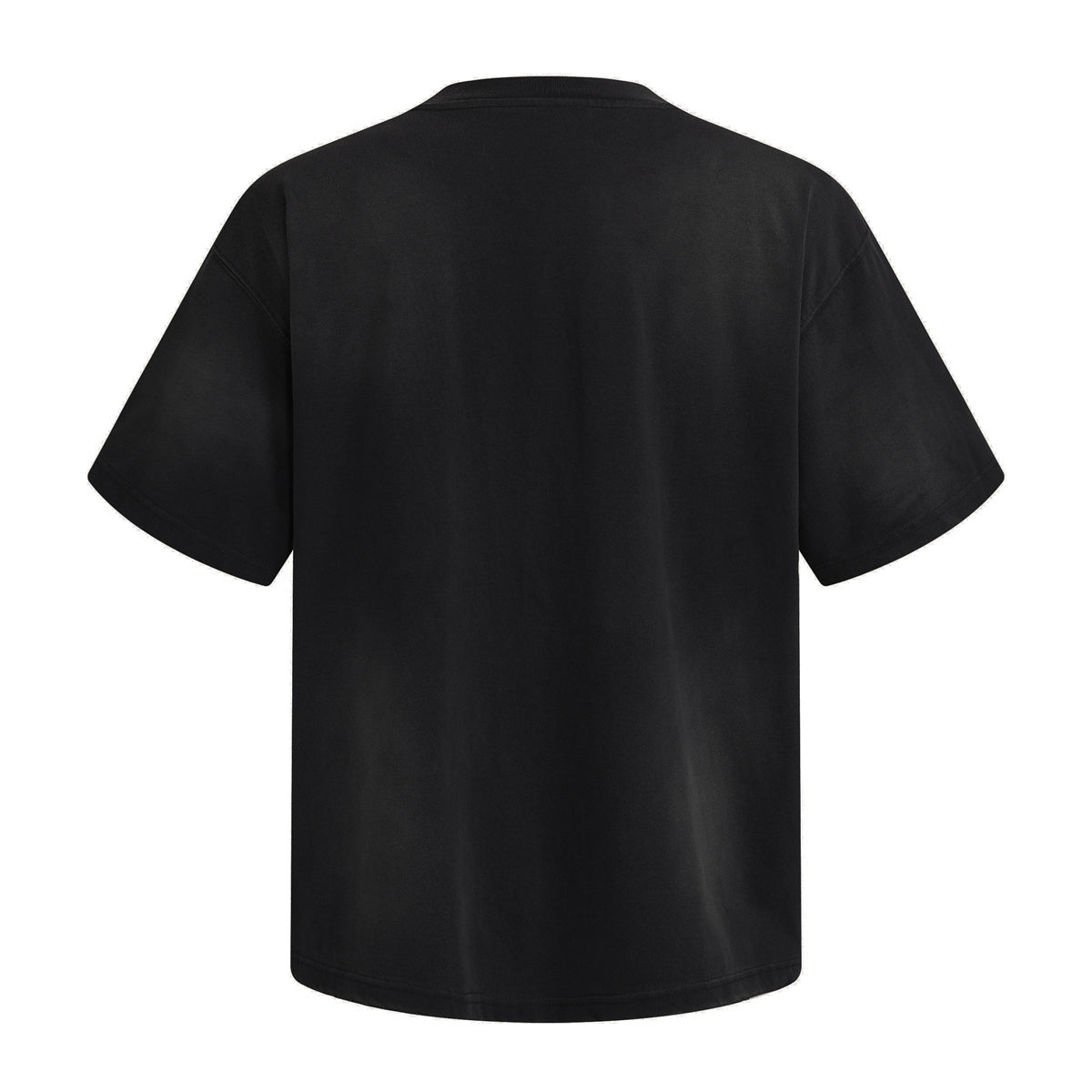 Swirl Dyed Distressed Pocket Loose Fit Crew Tee