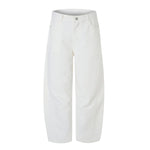 Curved Wide Leg High Waist Clean Stitch Workwear Pants