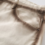 Contrast Edge Washed Wide-Leg Jeans