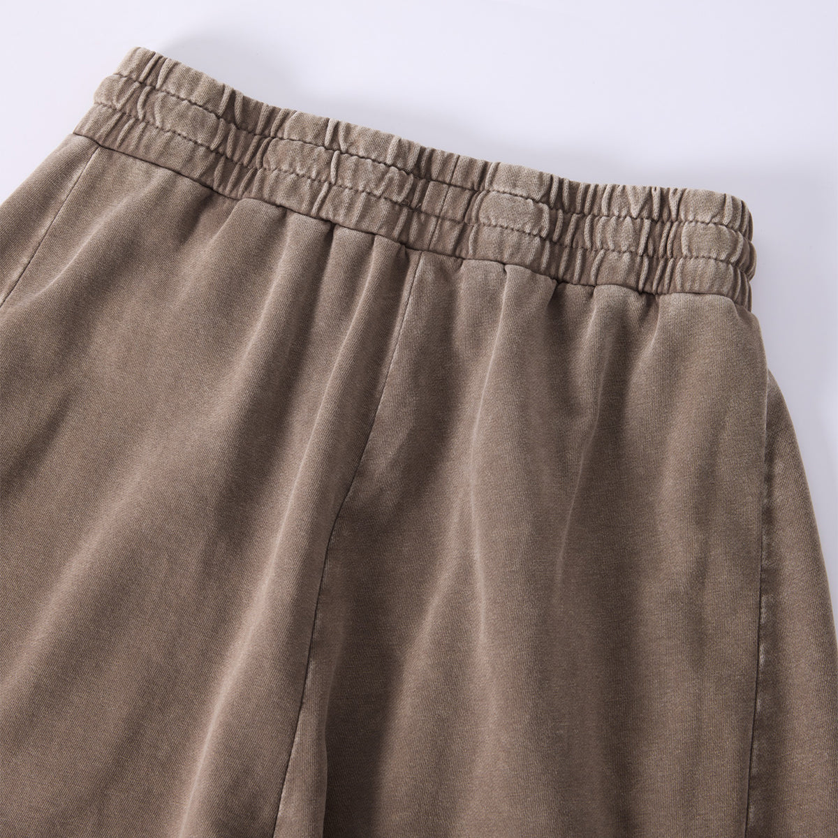 Vintage Washed Curved Panel Wide Drawstring Pants