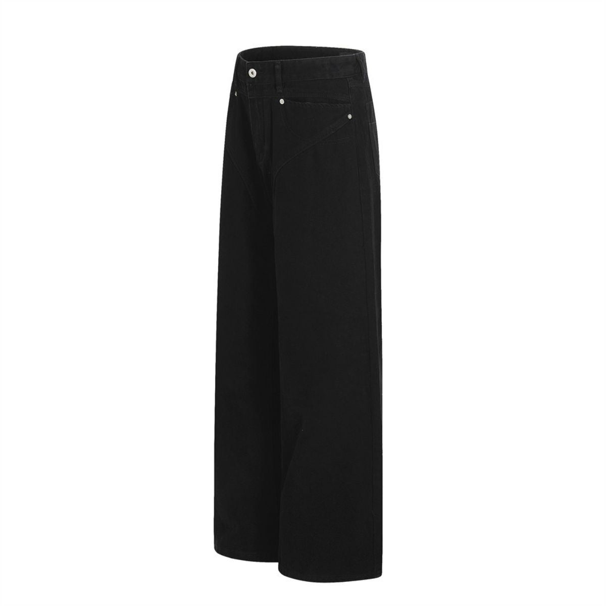 Men's Vibe Streetwear Straight-Leg Denim Pants with Pocket Details