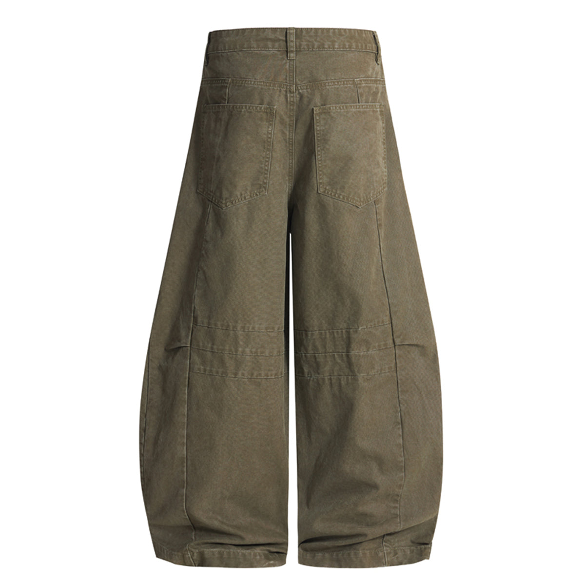 Curved Blade Wide Leg Patchwork Casual Pants