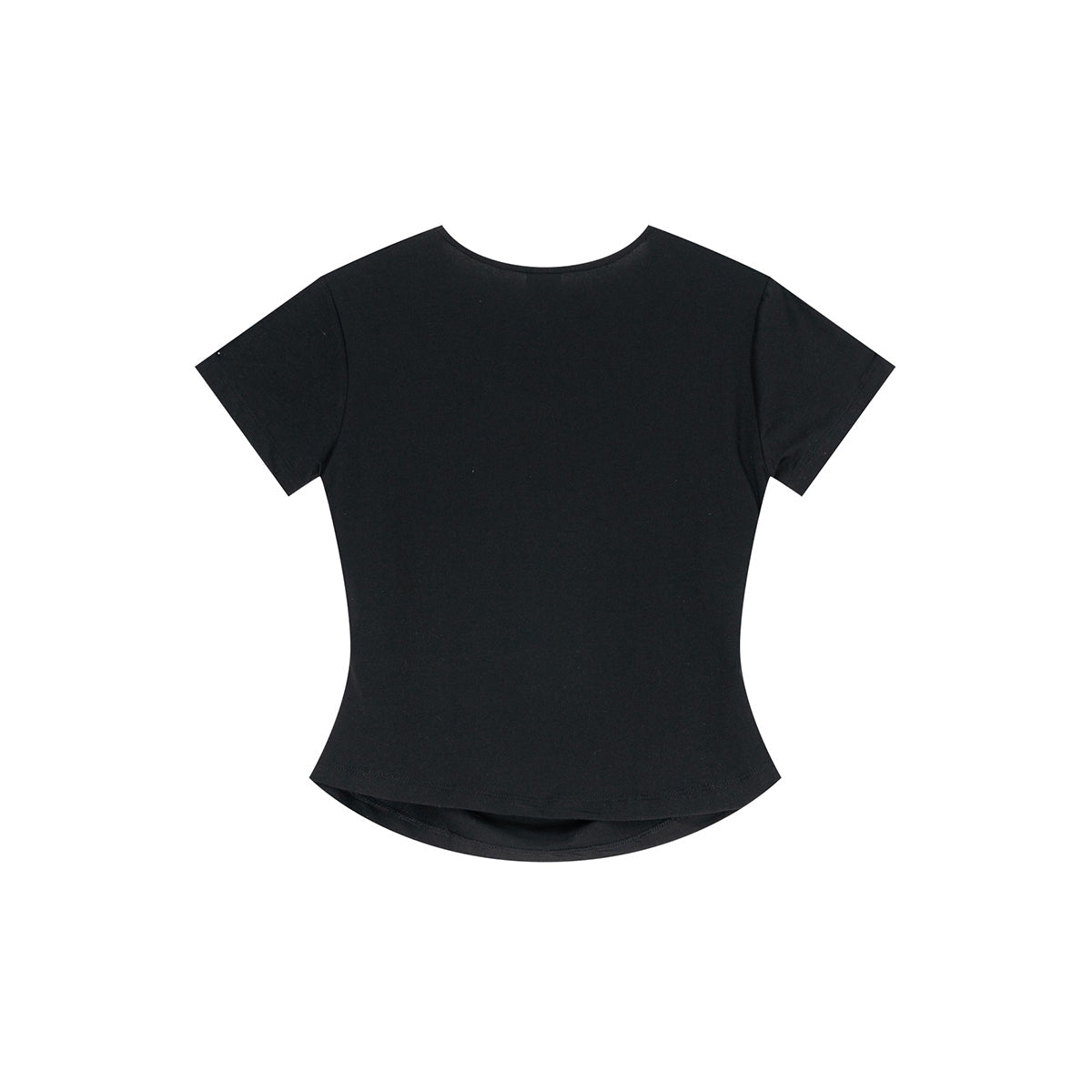 Square Neck Pleated Waist Crop Top 150gsm