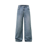 Men's Wide Leg Denim Trousers-INNBLAC Fashion Apparel