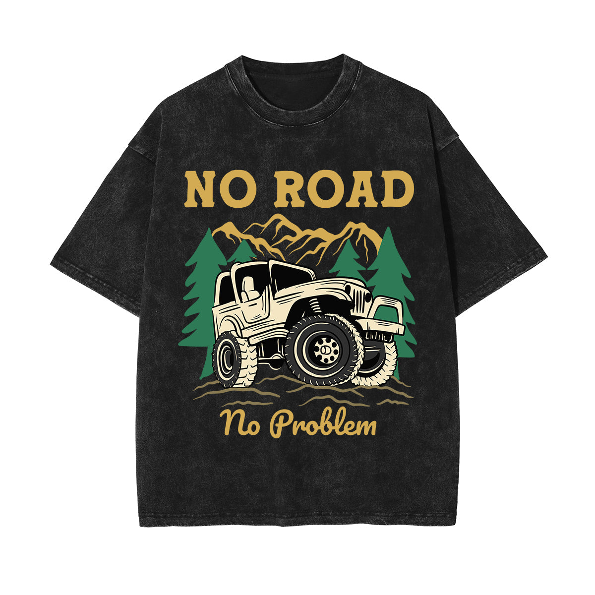 No Road No Problem Graphic Tee-INNBLAC Fashion Apparel