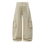 Loose Fit Curved Parachute Pants