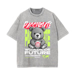 Passionate Bear Urban Streetwear Graphic Tee-INNBLAC Fashion Apparel