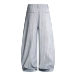 Vintage Pinstripe Baggy Wide-Leg Trousers