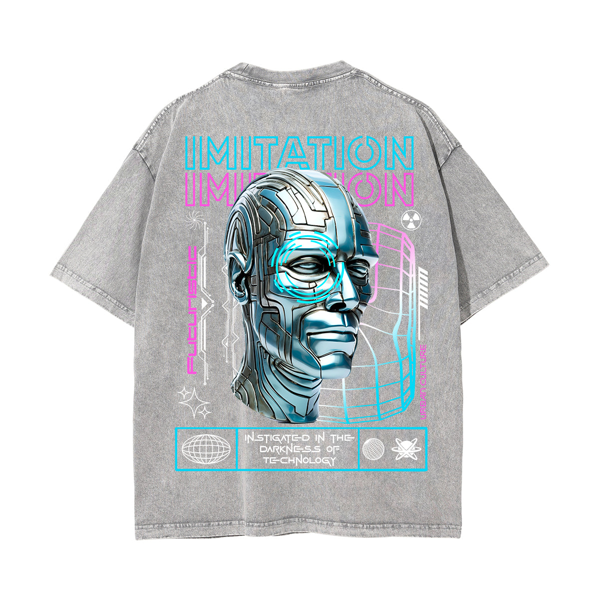 lmitation Streetwear Chrome Style Graphic Tee-INNBLAC Fashion Apparel