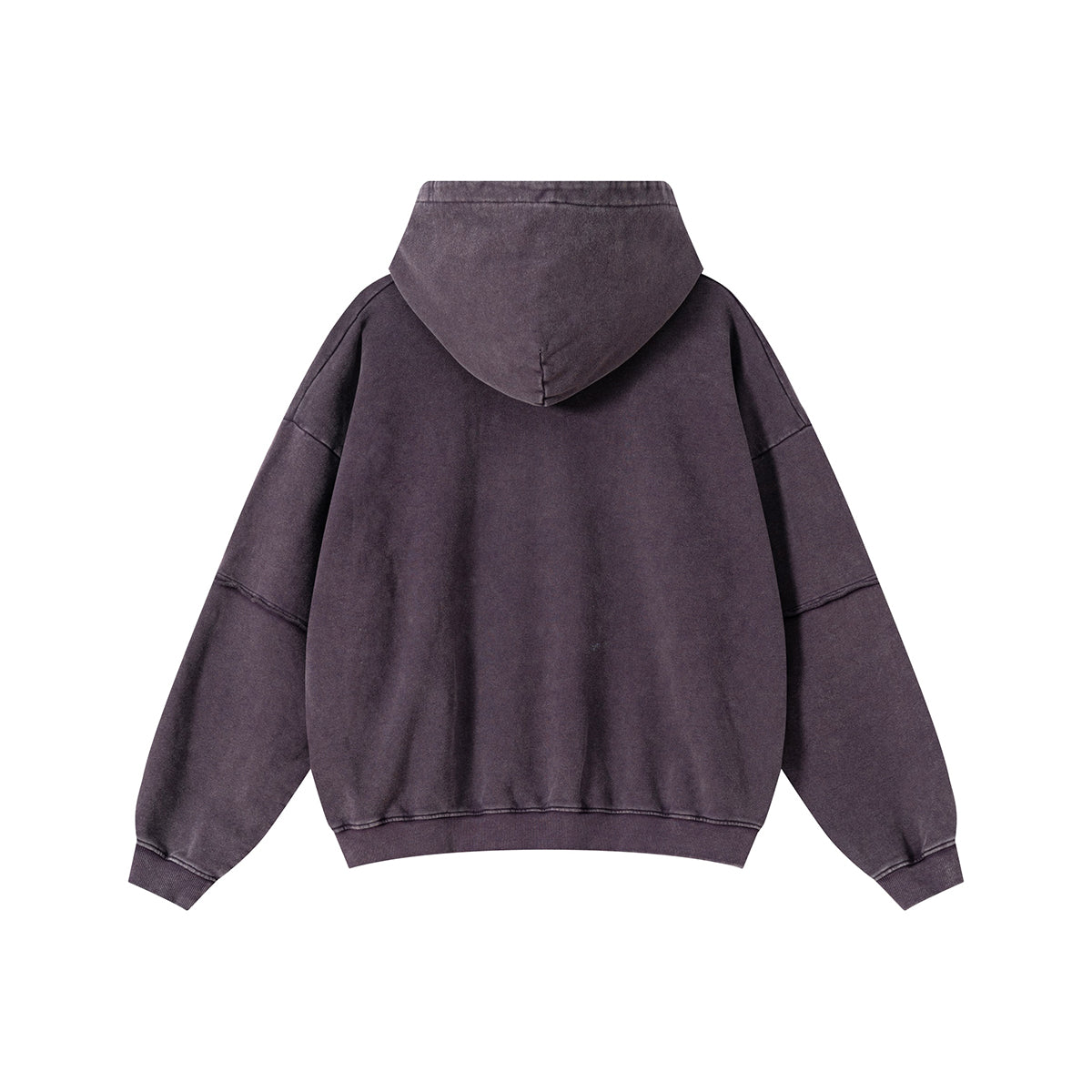 Two-Layer Sleeve Acid Washed Cotton Hoodie