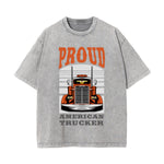 Proud American Truck Graphic Tee-INNBLAC Fashion Apparel