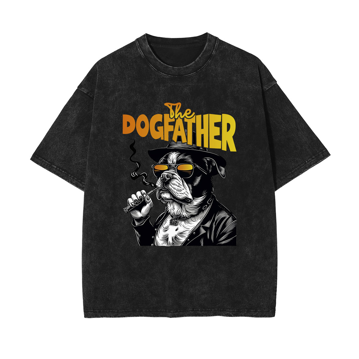 Boss Dog Stone Wash Graphic Tee-INNBLAC Fashion Apparel