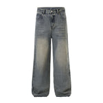 Vintage Washed Raw Hem Bootcut Jeans-INNBLAC Fashion Apparel