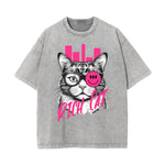 Rich Cat Funny Urban Graphic Tee-INNBLAC Fashion Apparel