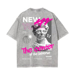 New York Streetwear Statue Graphic Tee-INNBLAC Fashion Apparel