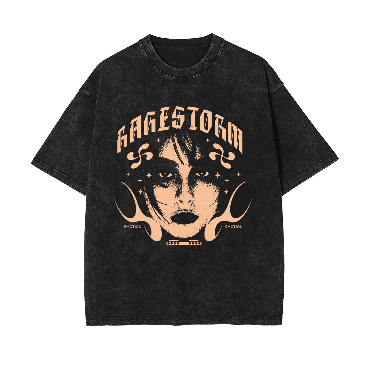 Ragestorm Y2K Stone Wash Graphic Tee-INNBLAC Fashion Apparel