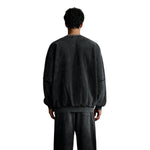 Crew Neck Mock Two-Layer Fleece Sweatshirt