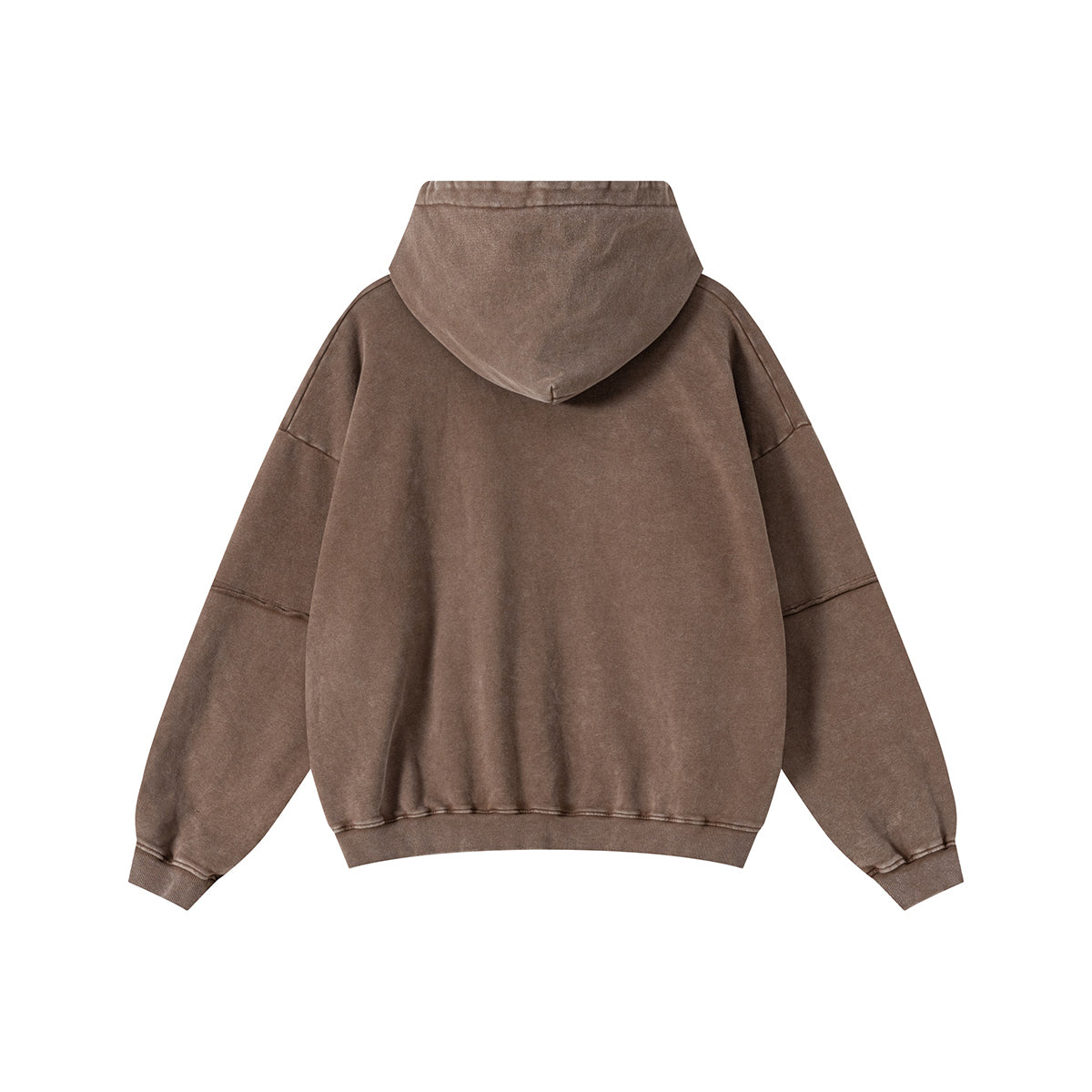 Two-Layer Sleeve Acid Washed Cotton Hoodie