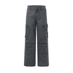 Vintage Washed Baggy Cargo Pants-INNBLAC Fashion Apparel