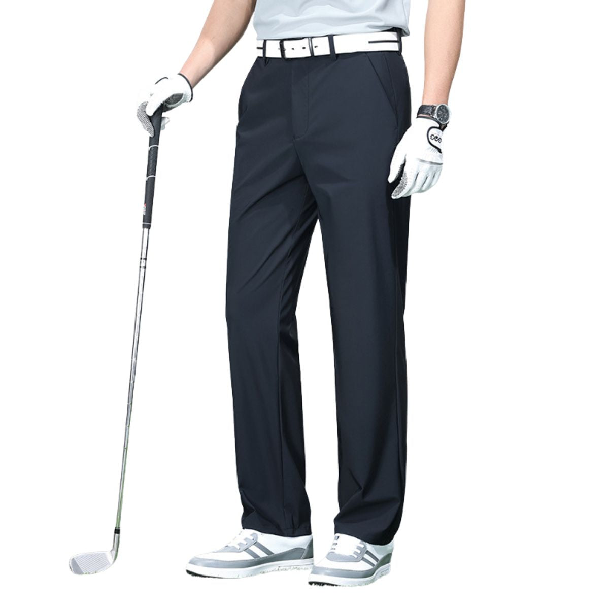 Men's Golf Pants High Stretch Quick Dry Straight Leg Casual Trousers