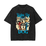 Cute Puppy Stone Wash Graphic Tee-INNBLAC Fashion Apparel