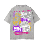 Street Mode Graffiti Washed Tee-INNBLAC Fashion Apparel