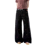 Vintage Rhinestone Straight Leg Jeans
