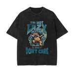 Lazy Dog Stone Wash Graphic Tee-INNBLAC Fashion Apparel