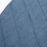 Diagonal Stitching Denim Spaghetti Strap Dress