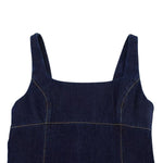 Classic Denim Square Neck A-Line Dress