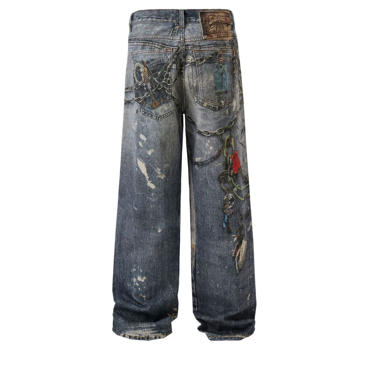 Street Digital Print Jeans-INNBLAC Fashion Apparel