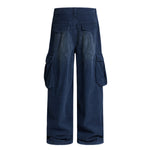 Vintage Wash Wide Leg Cargo Pants