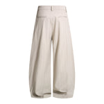 Vintage American Stripe Wide-Leg Curved Trousers