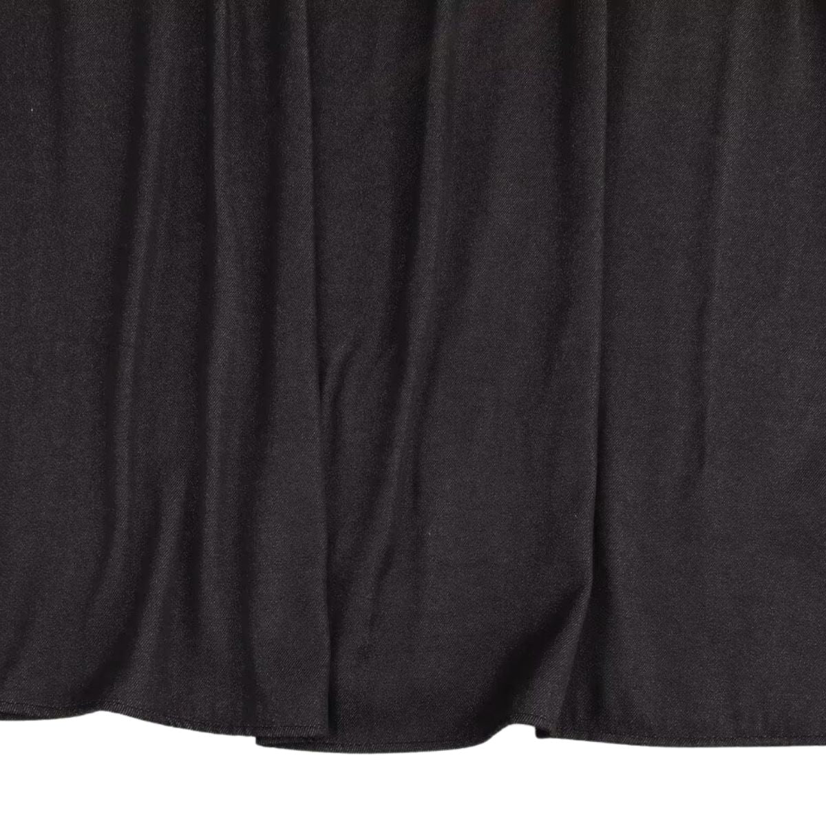 Black Button-Front Strappy Midi Dress