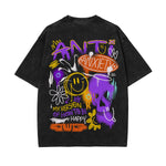 Graffiti Art Stone Wash Graphic Tee-INNBLAC Fashion Apparel