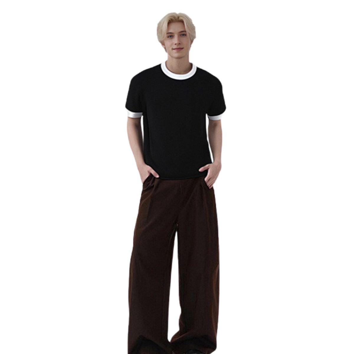 Crew Neck Boxy Fit Ringer Tee 220gsm