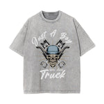 Just A Boy Stone Wash Graphic Tee-INNBLAC Fashion Apparel