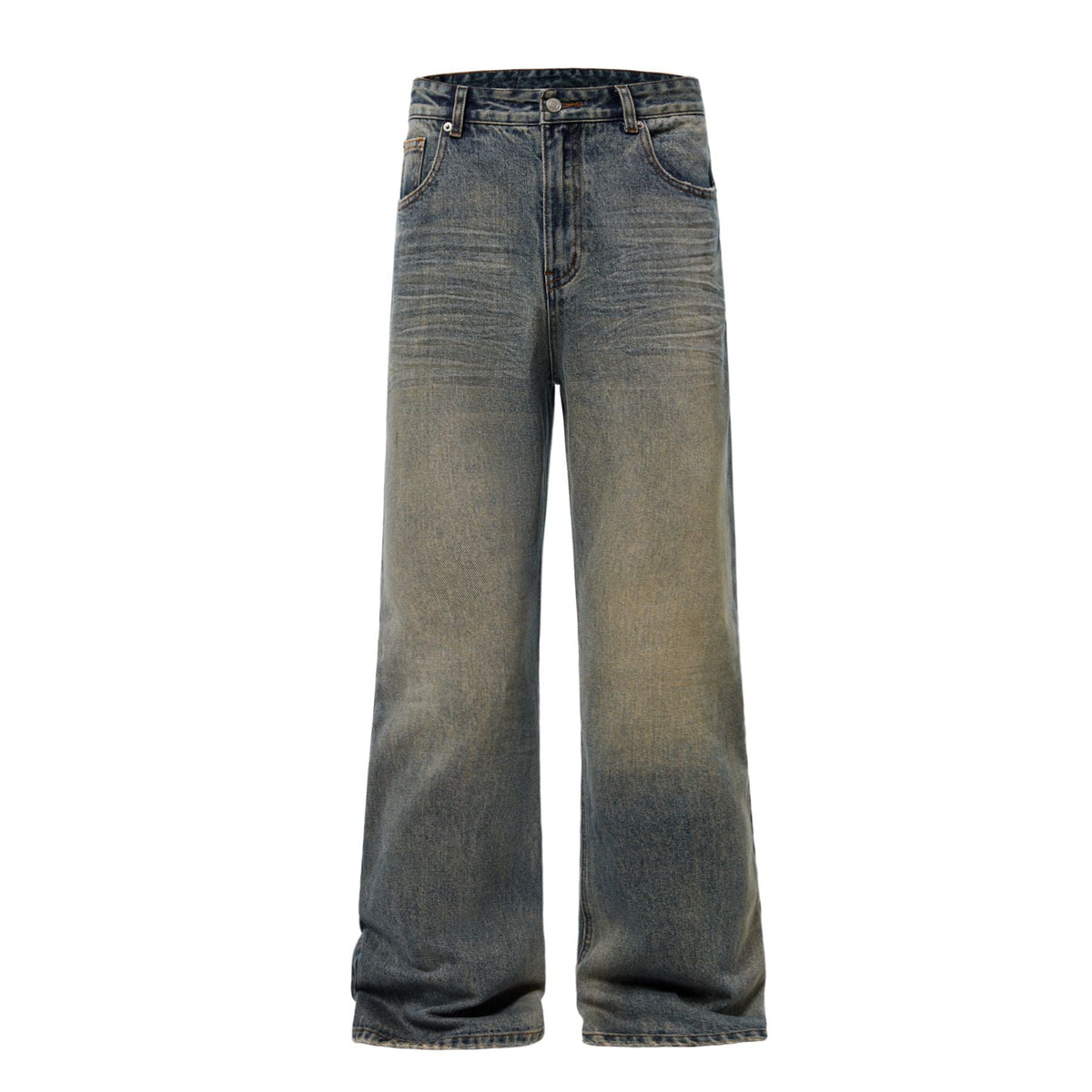 Muddy Washed Whiskers Bootcut Jeans-INNBLAC Fashion Apparel