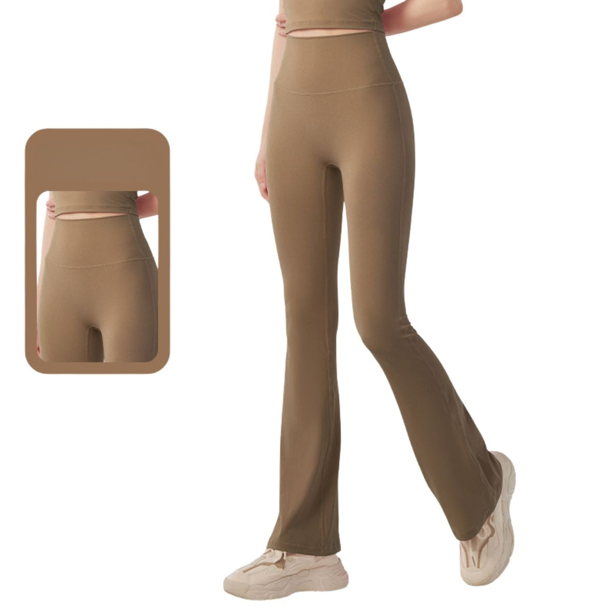 Buttery-Soft High Waist Flare Leggings for Women Tummy Control Workout Pants