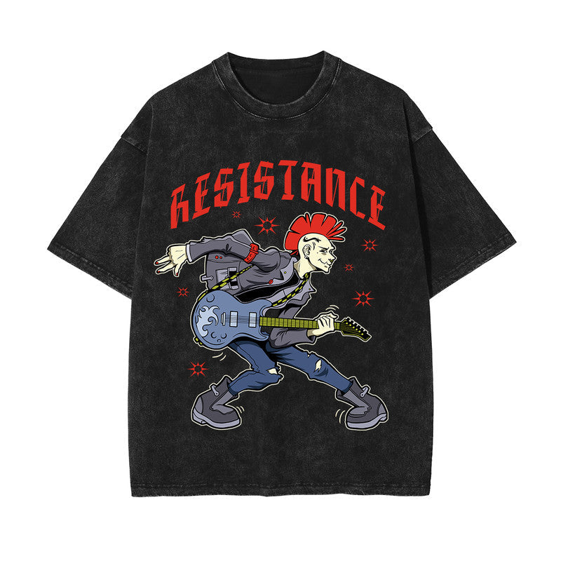 Resistance Street Punk Graphic Tee-INNBLAC Fashion Apparel