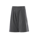 Vintage Asymmetrical Wide Leg Cropped Suit Shorts
